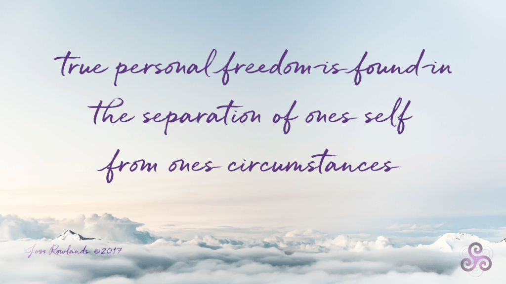 separation of self from circumstances